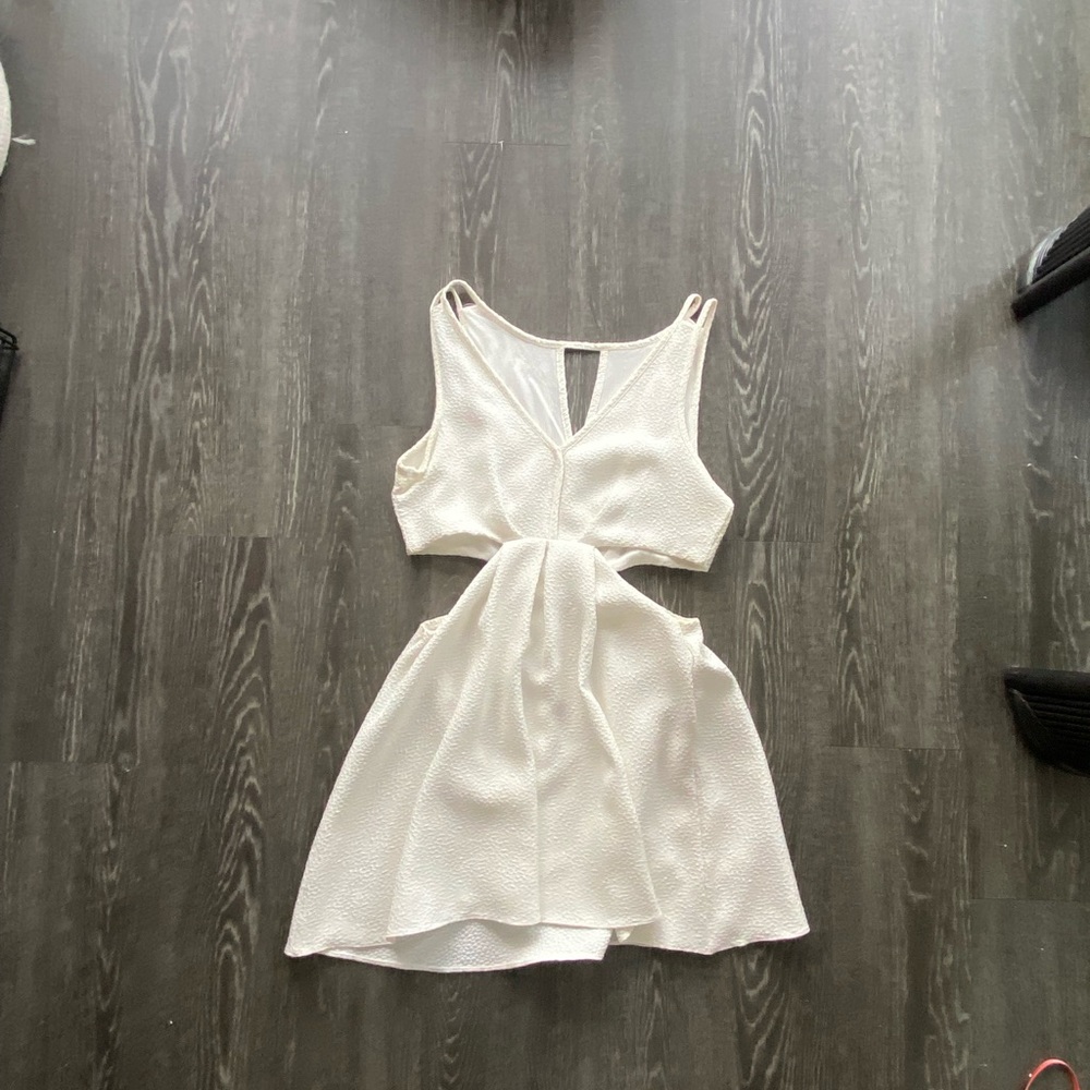 BCBG white cut out dress worn once
